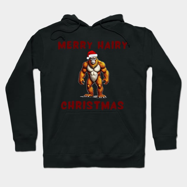 MERRY HAIRY CHRISTMAS Hoodie by IOANNISSKEVAS